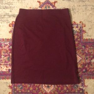 Maroon Pencil Skirt